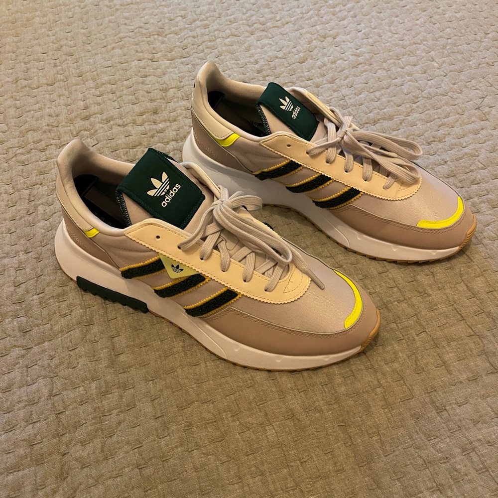 adidas Retropy (Tan/Alumina Neon Green/Dark Green) 11.5 M